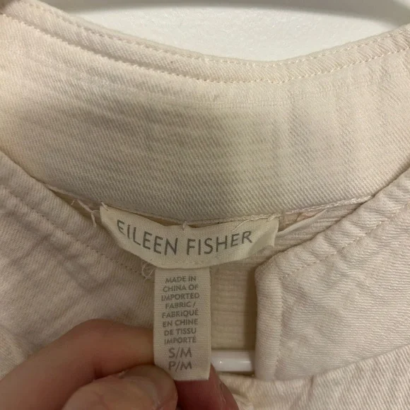 Eileen Fisher Mandarin Collar Channel Snap Jacket